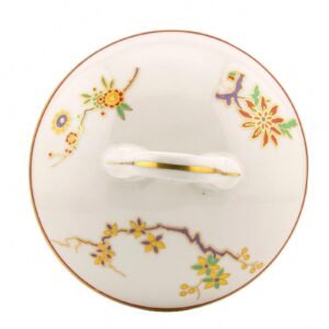 England Porcelain Cover Worcester Teapot Jar Gilt Decoration Period 20thCentury