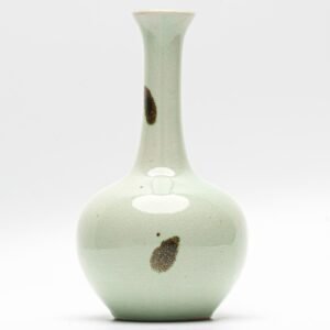 Chinese Porcelain Russet Splashed Celadon Crackled Glazed Bottle Vase 20th C
