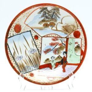 Japanese Porcelain Plate Imari Gilt Enamel Kutani Kiln Marked Meiji Period 19C