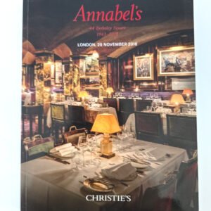 Christie's Annabel's 44 Berkeley Square London Auction Catalog 20 November 2018