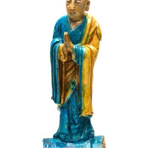 Chinese Figurine Roof Tile Ceramic Amber Turquoise Sancai Glazed Ming 15-16TH C