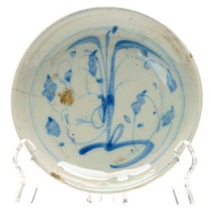Chinese Porcelain Blue and White Provincial Kitchen Dish Qing 19th Century