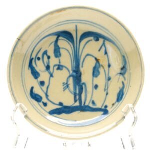 Chinese Porcelain Blue and White Provincial Kitchen Dish Qing 19th Century