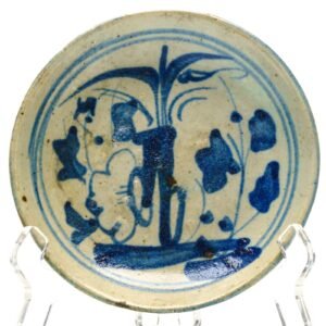 Chinese Porcelain Blue and White Provincial Kitchen Dish Qing 19th Century