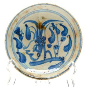 Chinese Porcelain Blue and White Provincial Kitchen Dish Qing 19th Century