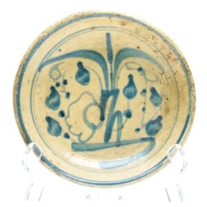Chinese Porcelain Blue and White Provincial Kitchen Dish Qing 19th Century