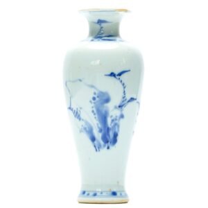 Chinese Porcelain Vase Blue Miniature Baluster Transitional Period 17th Century