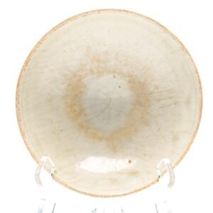 Chinese Porcelain Bowl on Foot Dish Qingbai Celadon Crackle Glazed Late Ming 17C