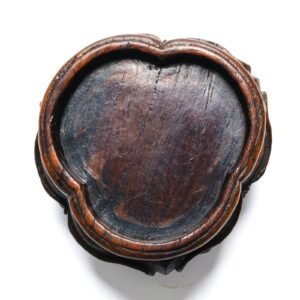 Chinese Hardwood Carved Vase Jade Display Stand Late Qing Republic Early 20th C