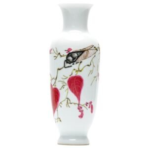 Chinese Porcelain Vase Republic Fencai Enamel Artist Inscription Marked 20th C