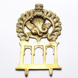 Chinese Figurine Brass Gilt Hindu Prabhavali Immortals Cobra Frame Metalwork 20C