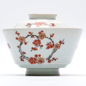 Chinese Gaiwan Bowl Cover Saucer Porcelain Three Friends of Winter Republic 20C