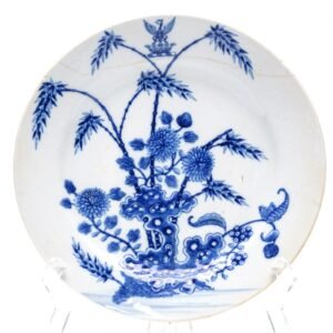 Chinese Porcelain Plate Armorial Crest Wheler Family Qianlong Blue White 18C