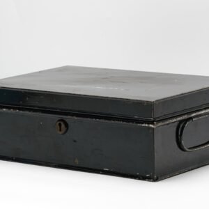 Vintage Secure 4 Lever Metal Cash Deed Document Box Lockable England No Key