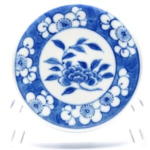 Chinese Ginger Jar Cover Porcelain Blue White Prunus Flower Scroll Spring 19C