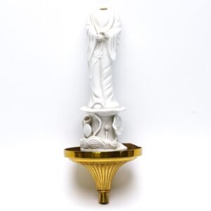 Chinese Figurine Blanc de Chine Dehua Guanyin French Mount Ormolu Brass 20C