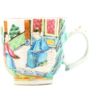 Chinese Porcelain Cup Gilt Canton Mandarin Famille Rose Qing Tongzhi 19C