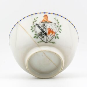 Chinese Qianlong Porcelain Armorial Arms Cooper Imp Drew Cup Gilt Qing 18C