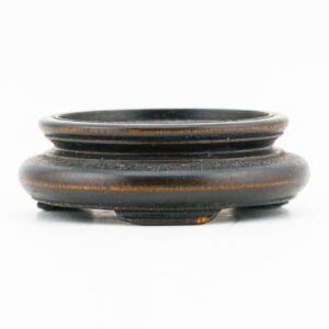 Chinese Wood Stand Pierced Brown Rounded Carved Base Qing China 19th/20th C