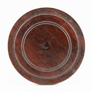 Chinese Wood Stand Pierced Brown Rounded Carved Base Qing China 19th/20th C