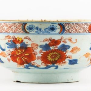 Chinese Porcelain Kangxi Bowl Imari Gilt Peony Floral Qing Dynasty 18th Century