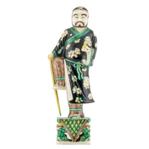 Chinese Porcelain Guangxu Qing Figurine Li Tieguai Immortal Famille Verte 19th C
