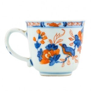 Chinese Porcelain Cup Handle Qianlong Kingfisher Bird Imari Gilt Qing 18th C