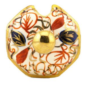 England Royal Derby Bone Porcelain Cover Gilt Imari Red Mark Regency 19th C
