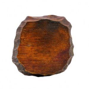 Chinese Carved Wood Stand for Figure Snuff Bottle Jade Rock Shape Late Qing 20th