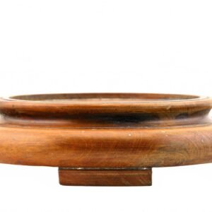 Chinese Carved Wood Stand for Vase Jar Legged Circle Late Qing Republic 20thC