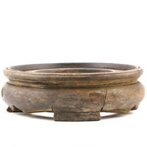 Chinese Carved Wood Stand for Vase Jar Legged Circle Late Qing Republic 20th C