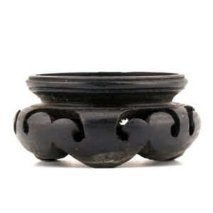 Chinese Carved Wood Stand for Vase Ginger Jar Circle Republic Middle 20th C