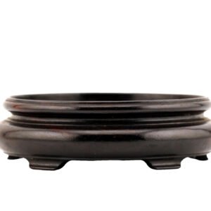 Chinese Carved Wood Stand for Vase Jar Legged Circle Late Qing Republic 20th C
