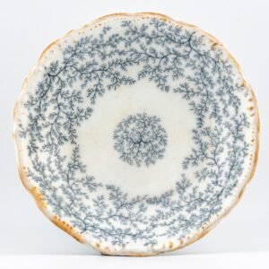 England Porcelain Saucer Worcester Grey Grainger GW Weed Marked 19th Century