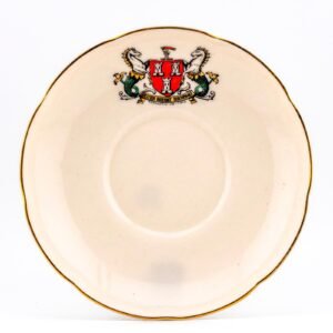 England Porcelain Saucer Gilt Goss Heraldic Souvenir Newcastle on Tyne c1900