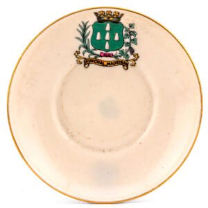 England Saucer Pottery Goss Gilt Heraldic Souvenir Funchal Madeira c1900