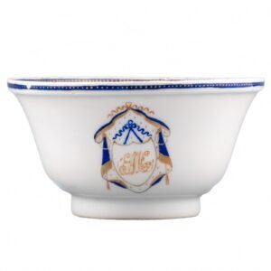 Chinese Qianlong Porcelain Armorial Tea Bowl Gilt Export Trade Qing 18th C
