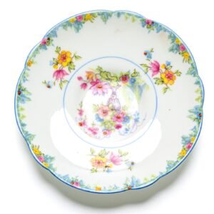 British Saucer Paragon Fine Bone China Floral Pink Gilt Marked Porcelain 20th C