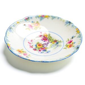 British Saucer Paragon Fine Bone China Floral Pink Gilt Marked Porcelain 20th C