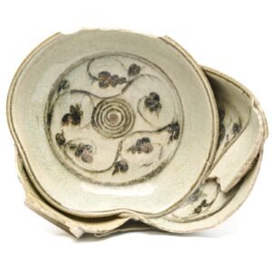 Thai Sukhothai Sawankhalok Celadon Kiln Waster Bowl Black Underglaze 14th-16th C