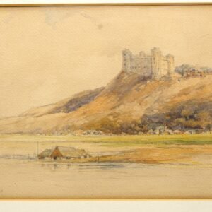 W.W. Newman Antique Watercolour Harlech Castle North Wales Signed Framed 19/20C