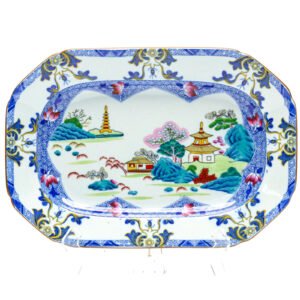 English Spode Ironstone Platter Chinoiseries Famille Rose Pattern 2857 Mark 1820