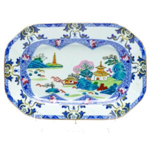 English Spode Ironstone Platter Chinoiseries Famille Rose Pattern 2857 Mark 1820