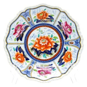 English Hicks Meigh Ironstone Plate Chinoiseries Imari Victorian Mark Circa 1860