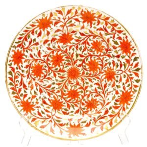 English Plate Ironstone Miles Masons Lotus Scrolls Iron Red Gilt Mark Circa 1820