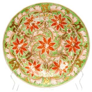 English Plate Ironstone Miles Masons Famille Verte Iron Red Gilt Mark Circa 1820